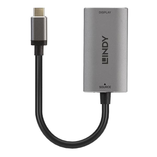 Lindy - Videoadapter - USB-C han til HDMI hun - Grå - 8K Support