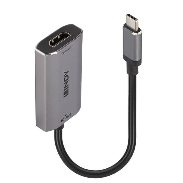 Lindy - Videoadapter - USB-C han til HDMI hun - Grå - 8K Support
