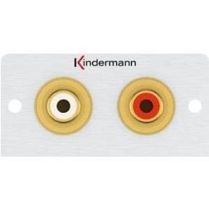 Kindermann - Modulär frontplatta Snap-In - RCA X 2 Gjuten aluminium