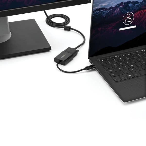 USB-C till VGA-adapterkabel svart