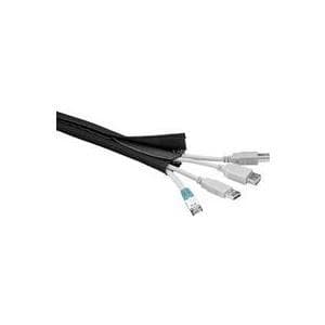 MicroConnect - Kabelbinder med velcro - 1,8 m - Sort