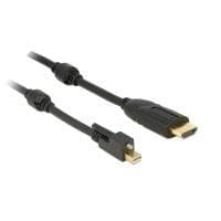 Delock Kabel mini DisplayPort 1.2 han med skrue > HDMI han 4K aktiv sort 3 m (83731)