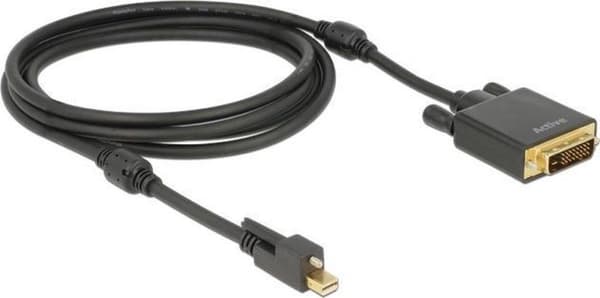 DeLOCK Premium Mini DisplayPort 1.2 - DVI-aktiivinen kaapeli (4K 30 Hz) / musta - 2 metriä