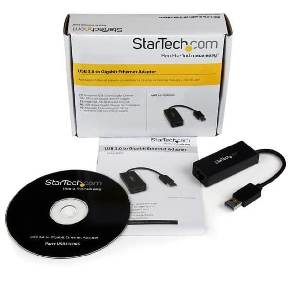 StarTech.com USB3.0 til Gigabit Ethernet Lan Adapter - Netværksadapter - SuperSpeed USB3.0 - Gigabit Ethernet (USB31000S)