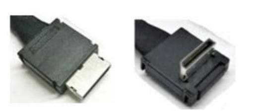 Intel OCuLink Cable Kit AXXCBL530CVCR - Internt SAS-kabel - 4i MiniLink SAS (SFF-8611) (M) Lige til 4i MiniLink SAS (SFF-8611) (M) højre vinkel - 53 c