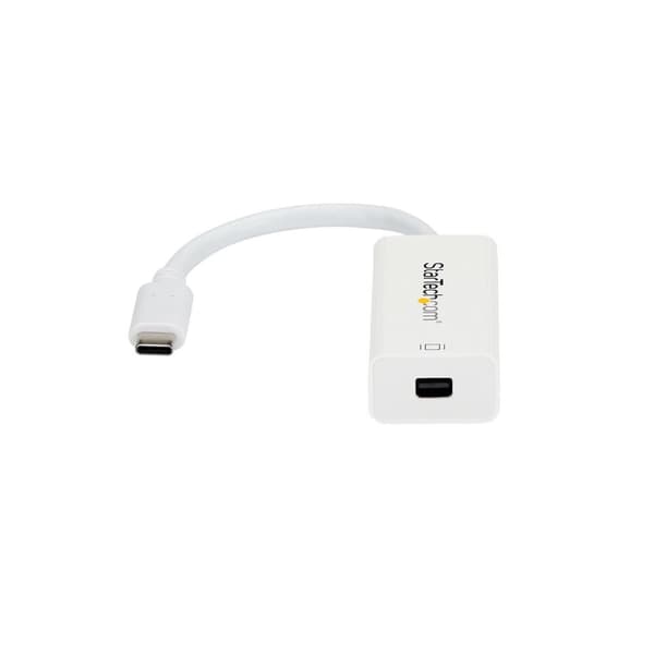 StarTech.com USB-C till Mini DisplayPort-adapter - USB C till mDP-adapter - 4K 60Hz - Extern videoadapter - USB-C - Mini DisplayPort - Vit