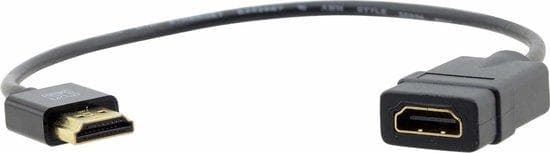 Kramer - HDMI med Ethernet-forlængerkabel - HDMI (W) til HDMI (M) - 30 cm - 4K-understøttelse (99-9490001)