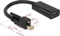 Miniatyrbild 2 av 5: DeLOCK Premium Mini DisplayPort 1.2 till HDMI 1.4 aktiv adapter (4K 30 Hz) / Svart - 0,20 meter