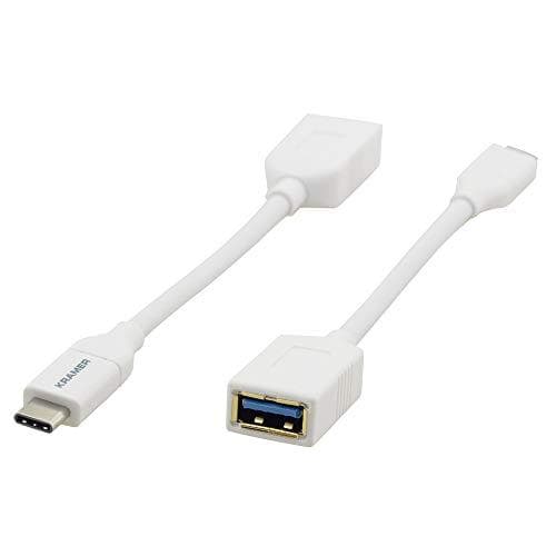 Kramer Electronics ADC-USB31/CAE USB C -kaapeli USB A valkoinen - USB-kaapeli (USB C, USB A, 3.1 (3.1 Gen 1), 5000 Mbit/s, valkoinen)