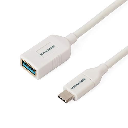 Kramer Electronics ADC-USB31/CAE USB C -kaapeli USB A valkoinen - USB-kaapeli (USB C, USB A, 3.1 (3.1 Gen 1), 5000 Mbit/s, valkoinen)