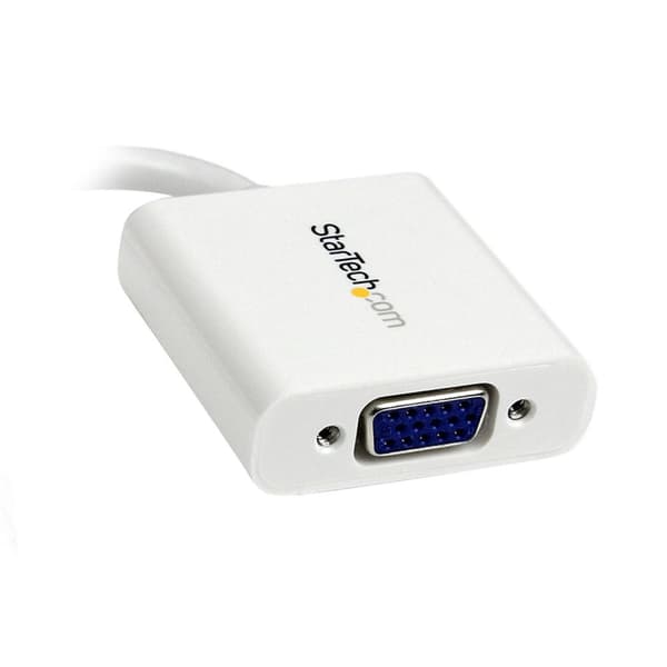 StarTech.com Mini DisplayPort 1.2 till VGA-adapter / omvandlare - 1920x1200 - Displayadapter - Mini DisplayPort (M) - HD-15 (W) - 17 cm - vit (MDP2VGA