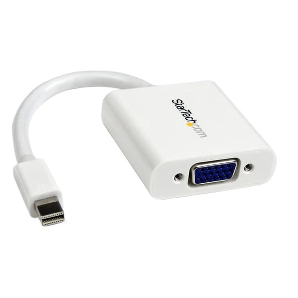StarTech.com Mini DisplayPort 1.2 til VGA adapter / konverter - 1920x1200 - Skærmadapter - Mini DisplayPort (M) - HD-15 (W) - 17 cm - hvid (MDP2VGAW)