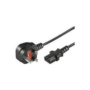 MicroConnect - Strømledning - BS 1363 til IEC 60320 C13 - 2m - Storbritannien og Nordirland