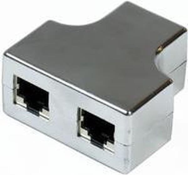 Microconnect RJ45-2xRJ45 FF Musta, hopea verkkojakaja