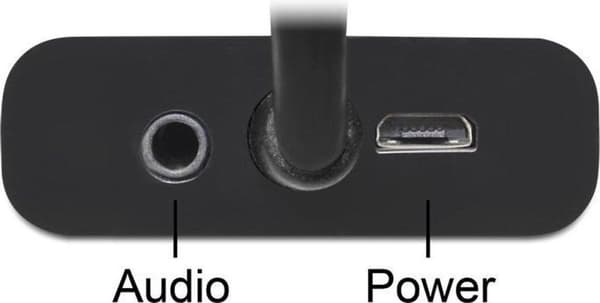 DeLOCK Premium DisplayPort 1.1a til VGA adapter + lyd / sort - 0,10 meter