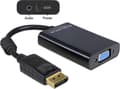 Miniatyrbillede 1 af 5: DeLOCK Premium DisplayPort 1.1a til VGA adapter + lyd / sort - 0,10 meter