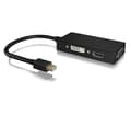 Miniatyrbild 1 av 5: ICY BOX IB-AC1032 3-i-1 adapter Mini DisplayPort (hane) till HDMI (4K Ultra HD), DVI-D eller VGA (Full HD) svart