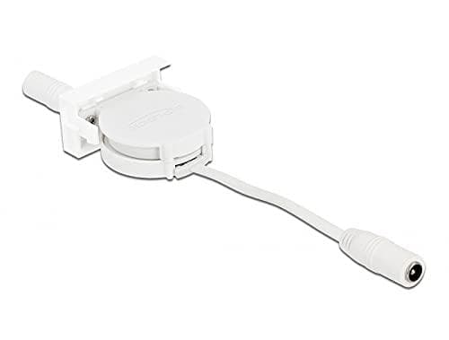 Delock Easy 45-moduls utrullningskabel DC 5,5 x 2,1 mm jack/jack vit