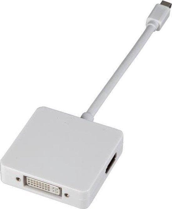 EFB-Electronics EFB MiniDisplayPort tredobbelt adapter, HDM/DVI/DP, hvid (EB986)