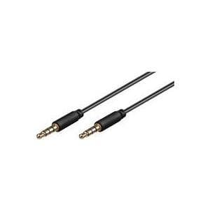 MicroConnect - lydkabel - 4-polet ministik han til 4 polet ministik han - 50 cm - sort
