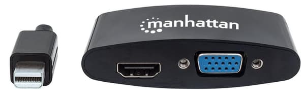 Manhattan - Videomuunnin - Mini DisplayPort - HDMI, VGA - musta (152709)