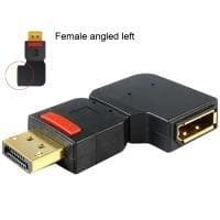 DeLOCK - DisplayPort-adapter - DisplayPort (M) - DisplayPort (W) vinklet til venstre - sort (65377)