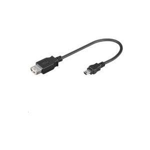 MicroConnect - USB-kabel - mini USB, typ B (M) till USB (W) - USB 2.0 - 20 cm