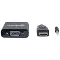 Miniatyrbild 3 av 4: Manhattan 151559 HDMI / Jack-kontakt / VGA-adapter [1x HDMI-kontakt - 1x VGA-uttag, Jack-kontakt hona 3,5 mm] Svart 0,26 m
