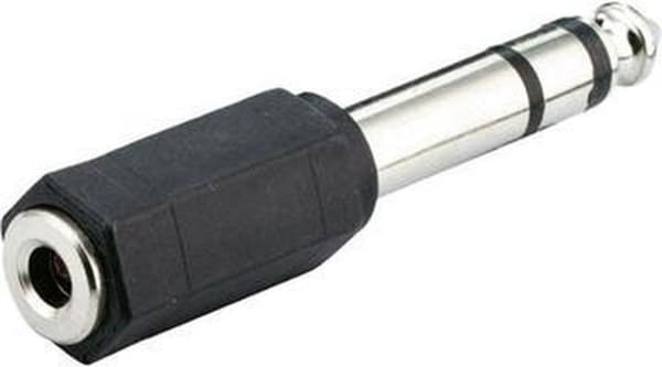 Microconnect 6,3mm/3,5mm M/F Sort