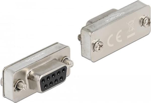 Delock - Loopback-adapter - DB-9 (W) skruvbar - EIA-232/422/485 - silver (66827)