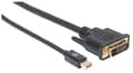 Miniatyrbild 2 av 5: Manhattan - Videokabel - Mini DisplayPort (M) till DVI-D (M) - 1,8 m - passiv - svart (152150)