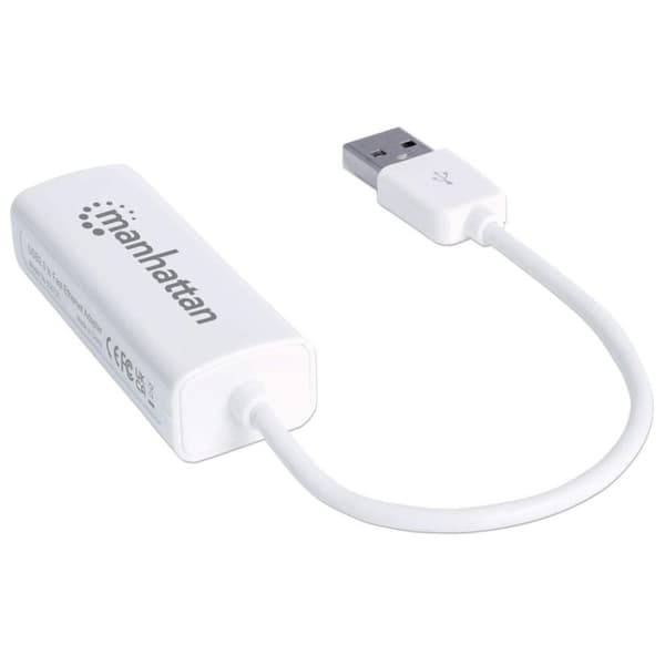 Manhattan USB2.0 2.0 til Fast Ethernet Adapter - Netværksadapter - USB2.0 - 10/100 Ethernet - hvid (506731)