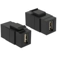 DELOCK Keystone Easy USB2.0 A-stik > Easy USB2.0 A-stik sort