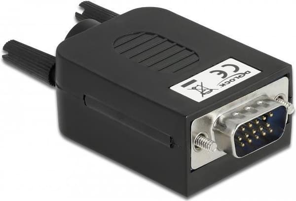 DeLOCK - VGA-adapter - DB-15 (M) til 10-bens klemrække - fingerskruer (66258)