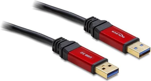 Delock - USB 3.0 kabel - Sort - 5 meter