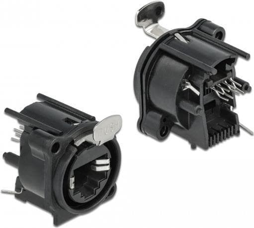 DeLOCK 87822 ledningsstik RJ-45 Sort (87822)