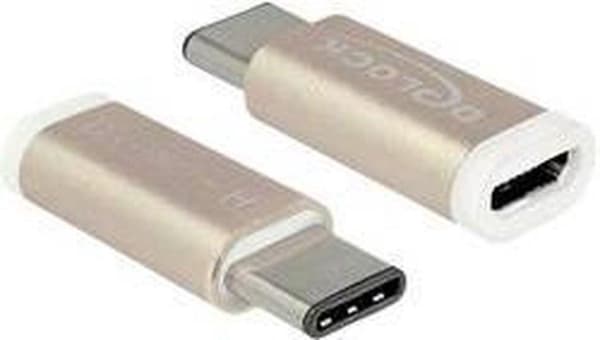 OKS USB-C (m) - USB Micro B (v) adapter - USB2.0 / guld