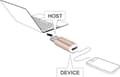Miniatyrbild 2 av 3: OKS USB-C (m) - USB Micro B (v) adapter - USB2.0 / guld
