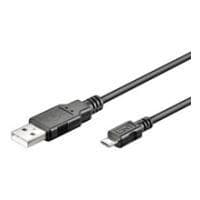 Wentronic 1,8 M USB-kaapeli - USB A - Micro-USB B - uros/uros - musta (94181)