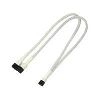 Nanoxia 3-benet Molex Y-kabel - Strømforsyning - 1 x Molex 3-benet (M) - 2 x 3-benet Molex (B) - 30 cm - Hvid