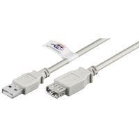Wentronic Goobay USB 2.0 Hi-Speed -jatkokaapeli USB-sertifikaatilla, harmaa, 1,8 m - USB 2.0 -liitin (tyyppi A) > USB 2.0 -liitäntä (tyyppi A) (69914)