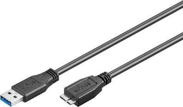 Goobay USB Micro till USB-A-kabel - USB3.0 - upp till 0,9A / svart - 0,50 meter