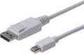 Miniatyrbillede 3 af 3: ASSMANN Elektroniske DisplayPort-kabler AK-340102-010-W - DisplayPort, mini DP - DP, M/M, 1.0m, m/interlock, DP 1.1a kompatibel, UL, hvid
