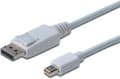 Miniatyrbillede 1 af 3: ASSMANN Elektroniske DisplayPort-kabler AK-340102-010-W - DisplayPort, mini DP - DP, M/M, 1.0m, m/interlock, DP 1.1a kompatibel, UL, hvid