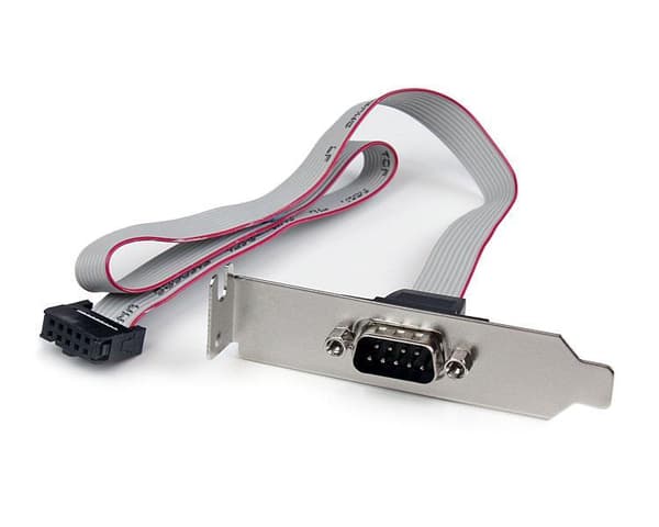 StarTech.com 1-ports seriell DB9-kortplatsfäste med 10-stifts pinheader-kabel 40 cm - låg profil