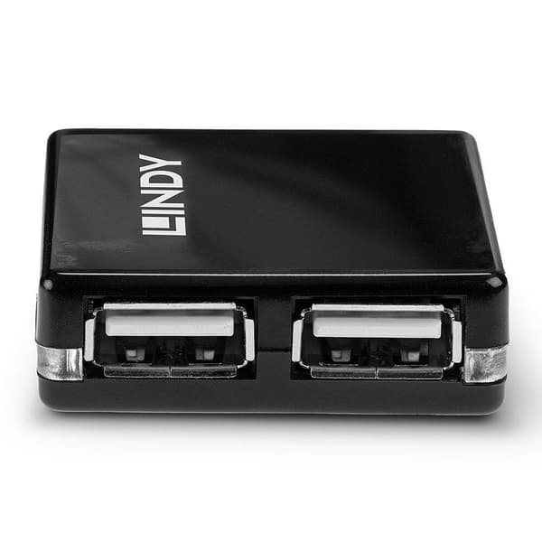 Lindy 4 Port USB2.0 Mini Hub - Hub - 4 x USB2.0 - Desktop (42742)