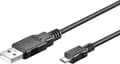 Miniatyrbillede 1 af 4: Goobay USB Micro B til USB-A kabel - USB2.0 - op til 1A / sort - 0,30 meter