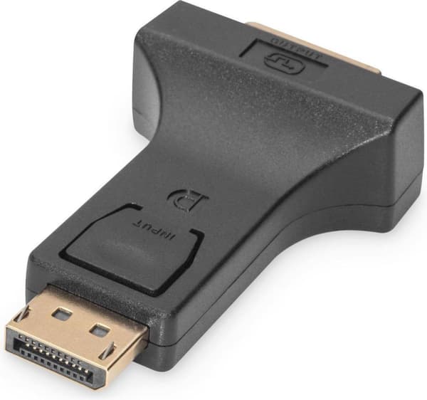 Digitus AK-340603-000-S DisplayPort / DVI-sovitin [1x DisplayPort-liitin - 1x DVI-liitäntä 24+5-napainen] Musta