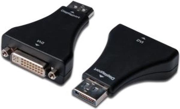 Digitus AK-340603-000-S DisplayPort / DVI-sovitin [1x DisplayPort-liitin - 1x DVI-liitäntä 24+5-napainen] Musta