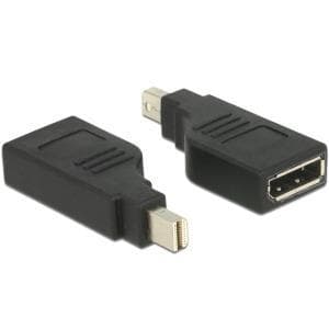 DeLOCK Adapter mini Displayport 1.2 han > Displayport hun 4K 90° drejet - DisplayPort adapter - Mini DisplayPort (M) vinklet til DisplayPort (W) vinkl